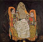 Children Canvas Paintings - Mother with Two Children